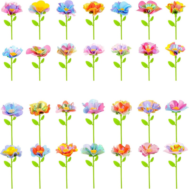 cosone DIY Fabric Flower Bouquets Toys Accessories - Flowers Market Toy Accessories - Arts & Crafts Toy Accessory Craft Kit for Girls Ages 3 4 5 6 7 8, Educational Preschool Arts & Crafts Toys - Image 3
